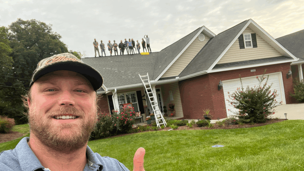 East Tennessee homeowner after professional black mold roof treatment by Daniel Hood Roofing.