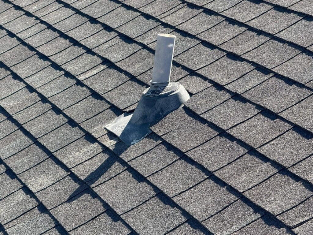 Improper chimney and pipe flashing