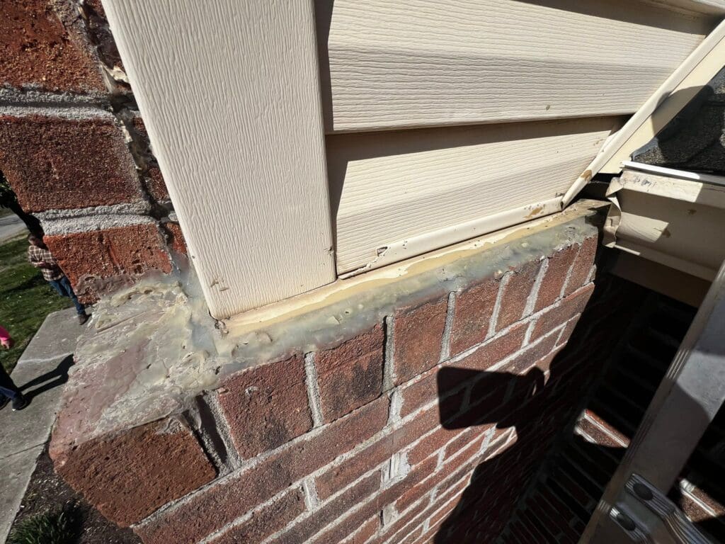 Gutter deficiencies affecting drainage