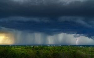 Hurricane and thunder storms in Eastern Tennessee