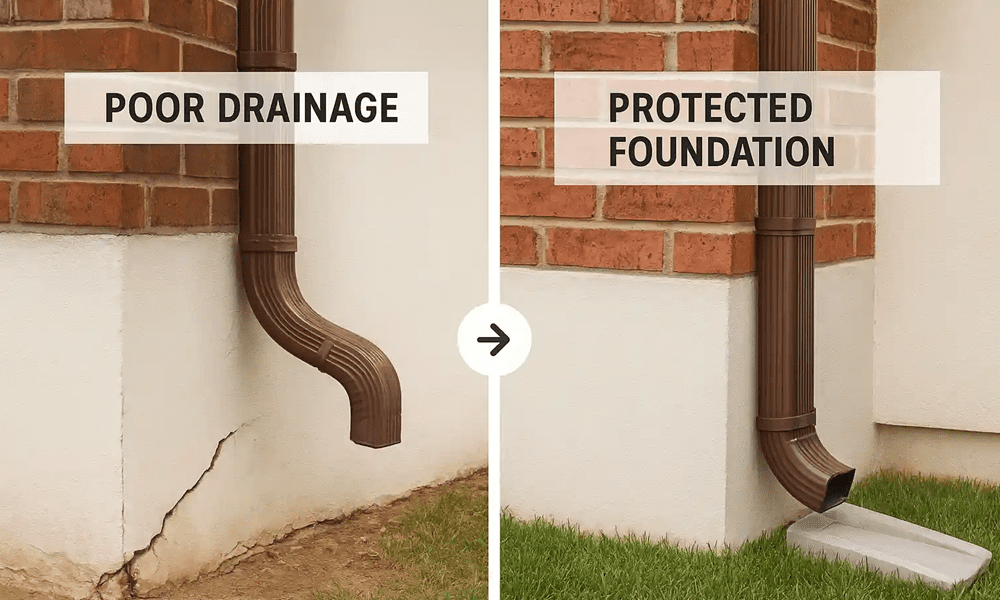 Foundation damage prevention through knoxville gutter repair services