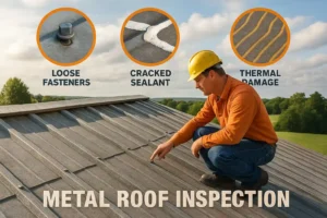Metal Roof Damage inspection